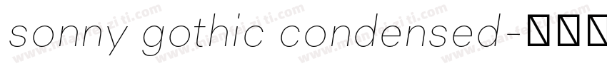 sonny gothic condensed字体转换
